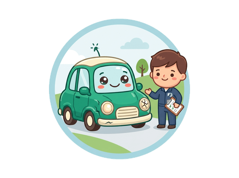 Illustration of accident damaged vehicles service by Scrap Car SE4 Brockley & Crofton Park