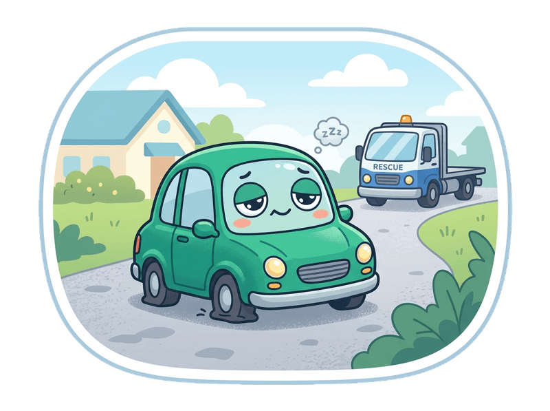 Illustration of non-runner collection service by Scrap Car SE4 Brockley & Crofton Park