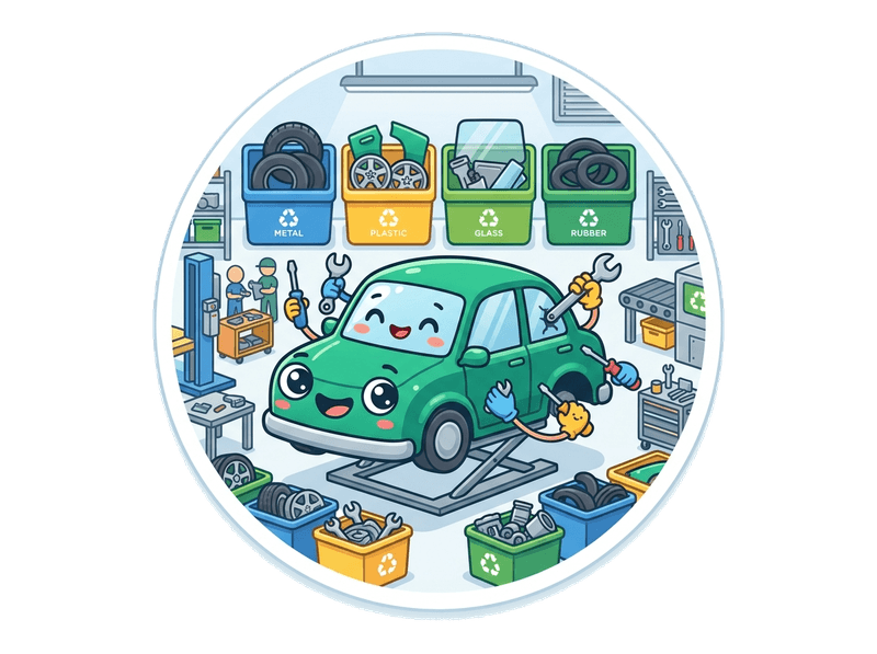 Illustration of salvage & dismantling service by Scrap Car SE4 Brockley & Crofton Park